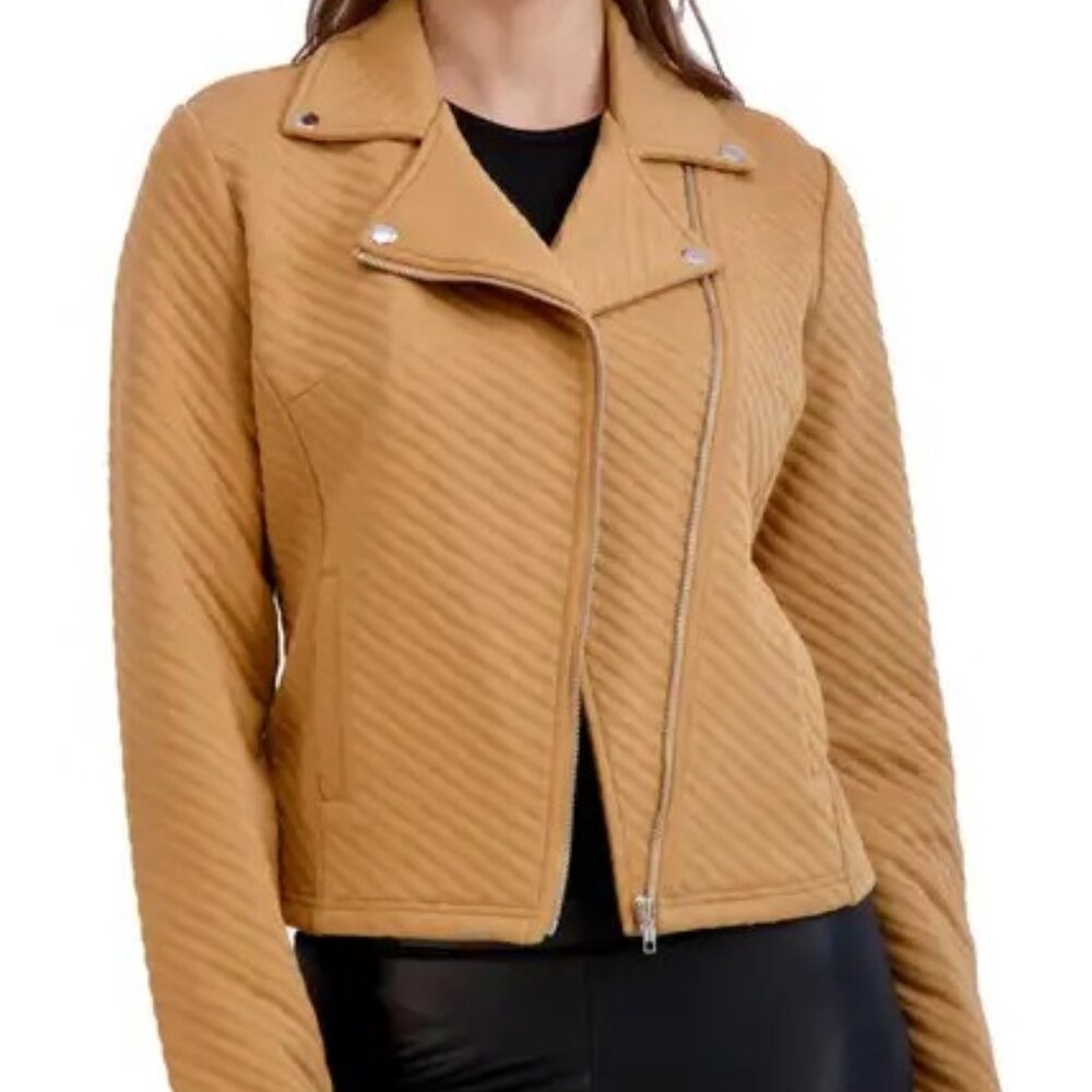 Ookie & Lala Knit Moto Jacket- Hazelnut- SZ L & XL-NWT